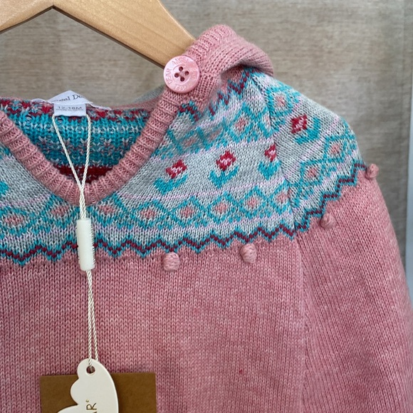 Angel Dear Hooded Poncho Sweater - Picture 3 of 7